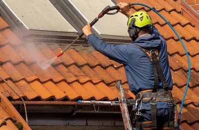 Démoussage et hydrofuge de toiture à Roquefeuil